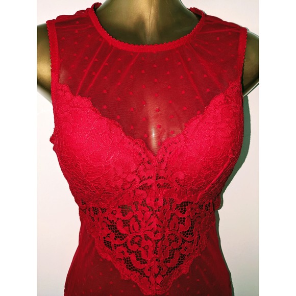 INC International Concepts Sz M Red Swiss Dot Bodysuit NWT - Picture 3 of 4
